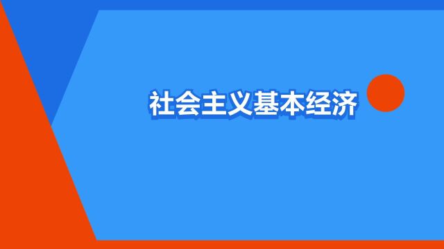 “社会主义基本经济规律”是什么意思?