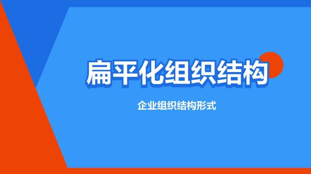 “扁平化组织结构”是什么意思?