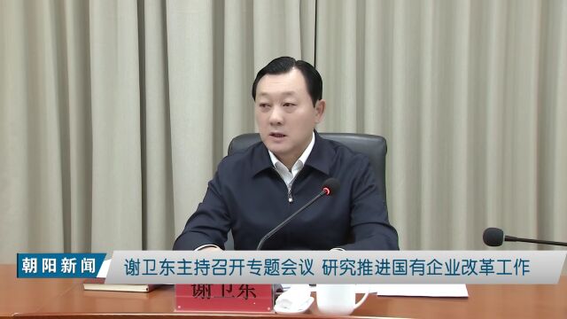 谢卫东主持召开,研究推进国有企业改革工作