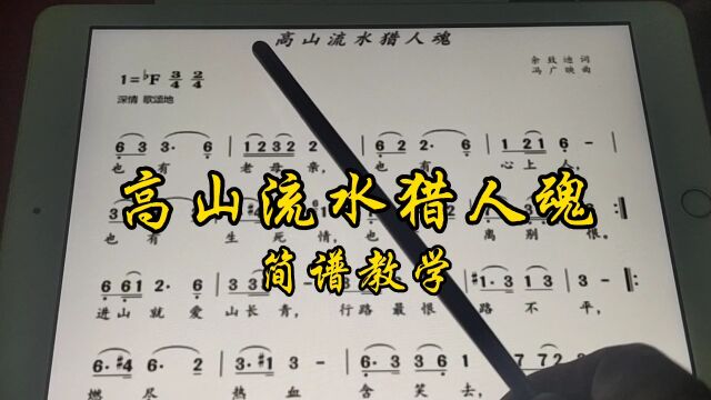 一代人的记忆乌龙山剿匪记片尾曲《高山流水猎人魂》简谱教学