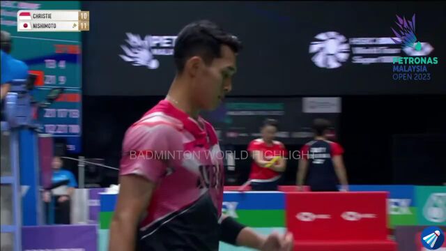 Jonatan Christie vs Kenta Nishimoto l R 16 l PETRONAS MALAYSIA OPEN 2023