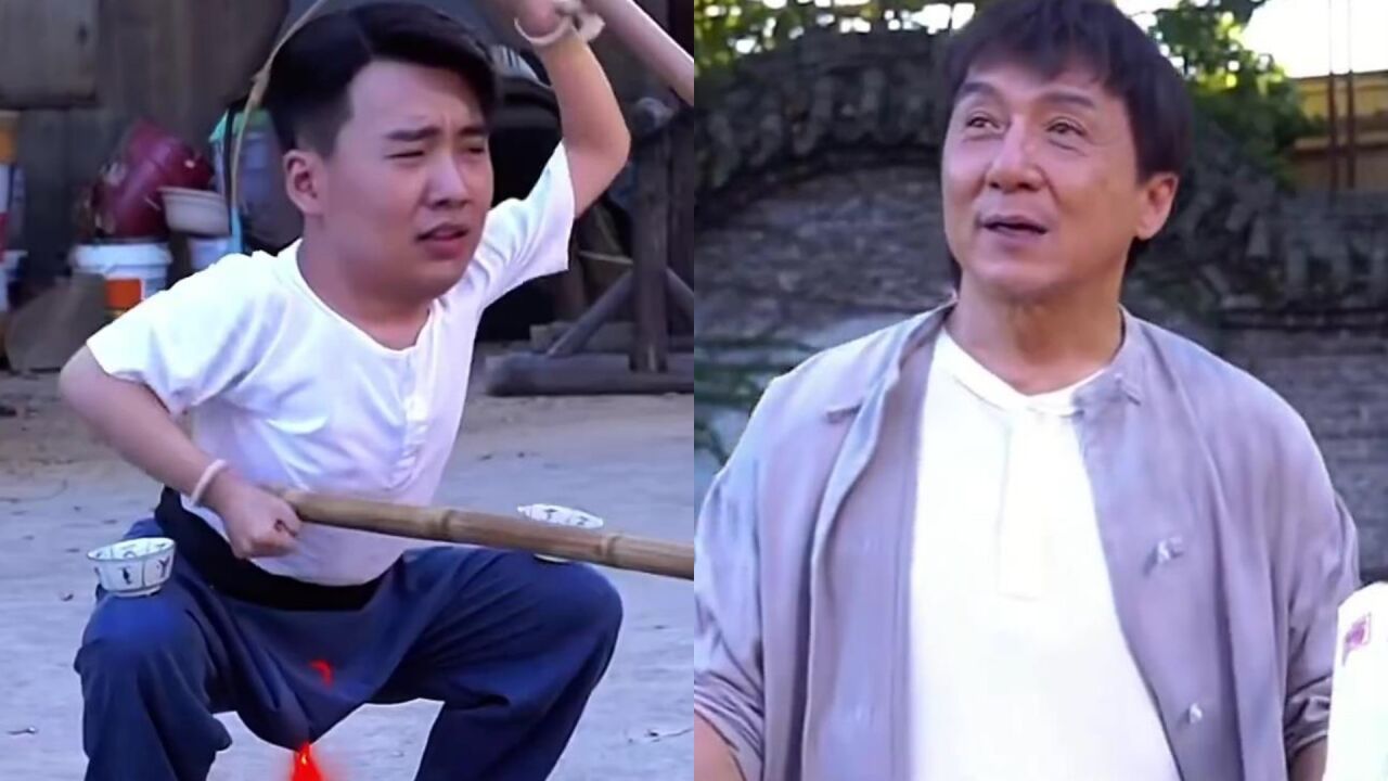 郭麒麟跟成龙学扎马步,屁股下顶着燃烧的香,差点断了郭德纲的后