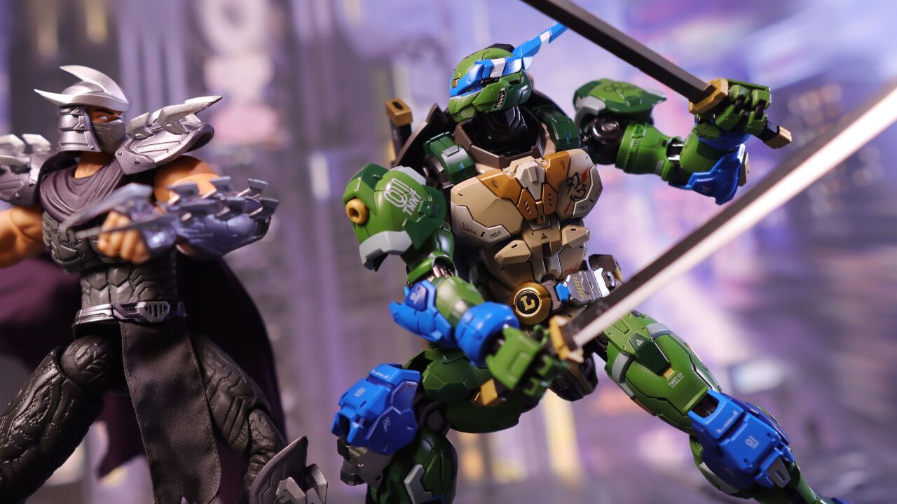 我的模型都是活的.伙仔动漫忍者神龟合金机甲简评