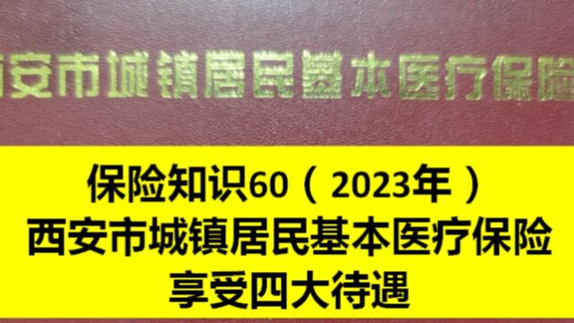 60西安市居民医保享受四大待遇