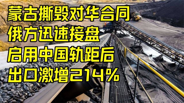 蒙古撕毁对华合同,俄方迅速接盘,启用中国轨距后,出口增长百分之214