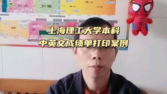 上海理工大学本科中英文成绩单打印案例 日月兼程