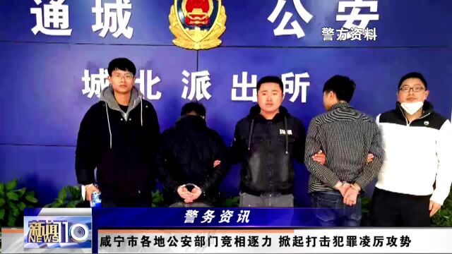 咸宁市各地公安部门竞相逐力 掀起打击犯罪凌厉攻势