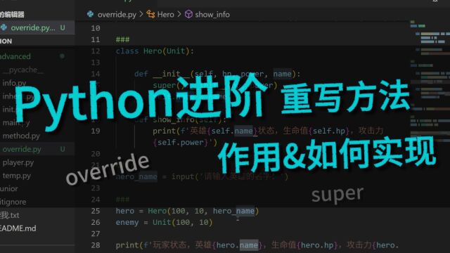 「Python」进阶教程 方法重写