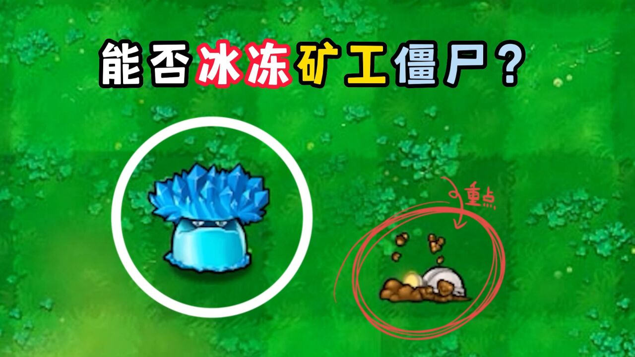 植物大战僵尸:寒冰菇能否"冰冻"矿工僵尸?