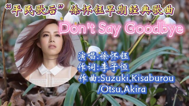 怀旧歌曲徐怀钰这曲《Don't Say Goodbye》深情感人,优美旋律动听,让人回忆满满!