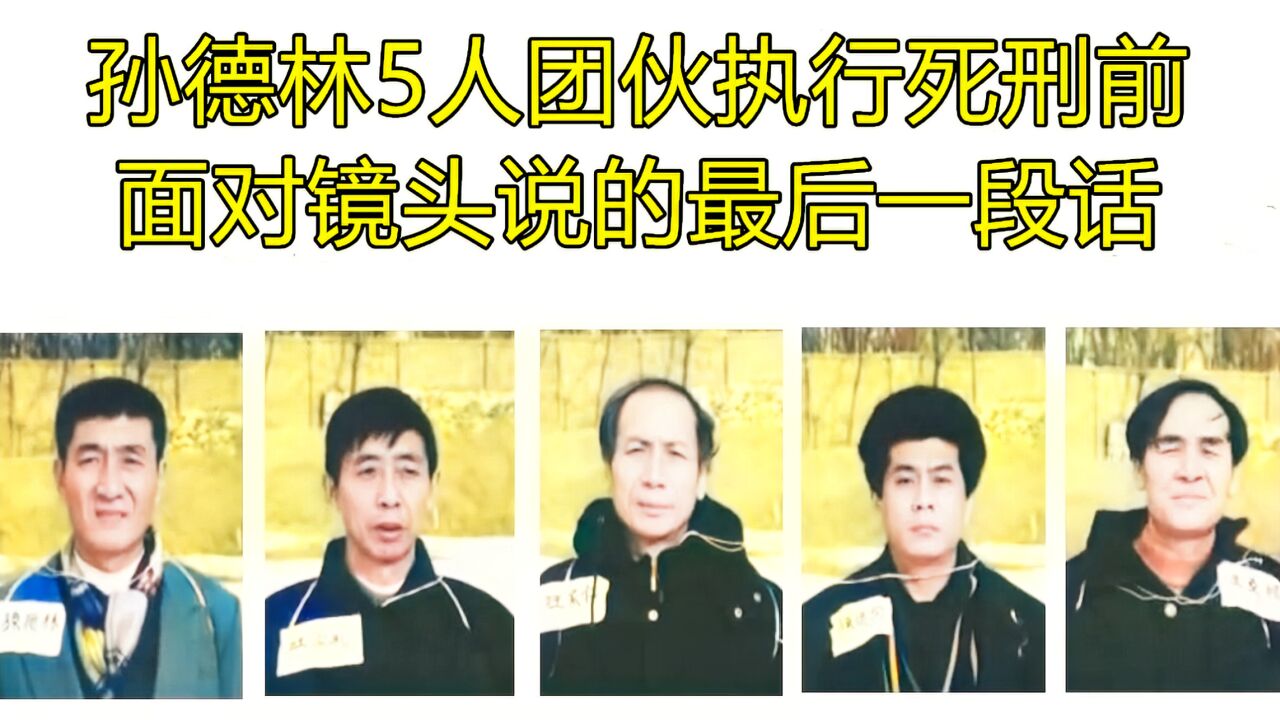 孙德林5人团伙被执行死刑前的2小时，他们面对镜头说的最后一段话_高清1080P在线观看平台_腾讯视频