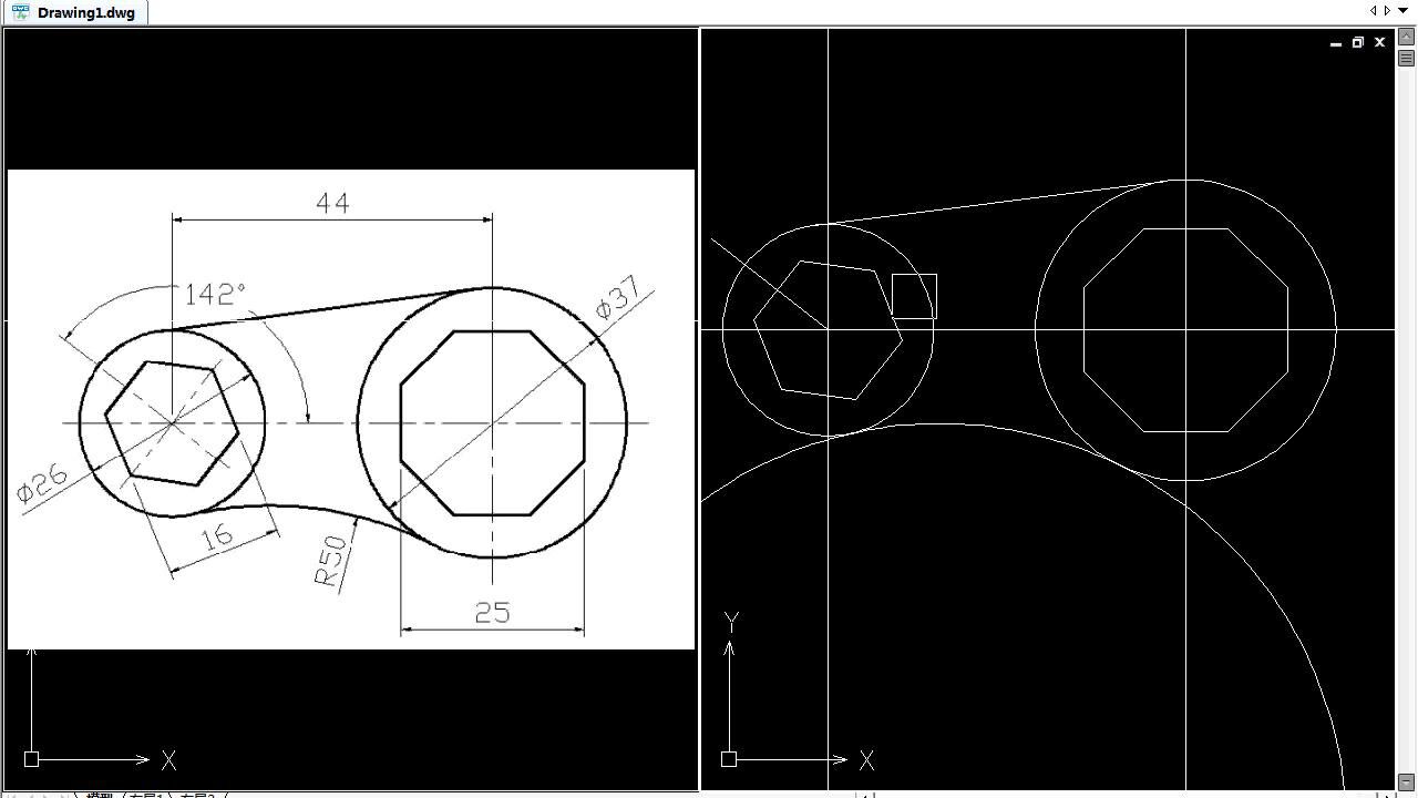 cad基础绘图,cad2d平面图制作方法,圆相与多边形的绘制方法cad3-7