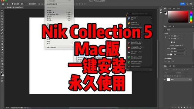 PS滤镜插件,NikCollection5.6mac版,最新中文版,一键安装永久使用,九合一,支持Inter/M1/M2通用.