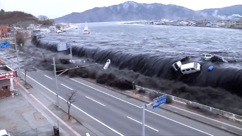 第一视角真实记录：311日本大海啸，6分钟灭一座城，场面不多见