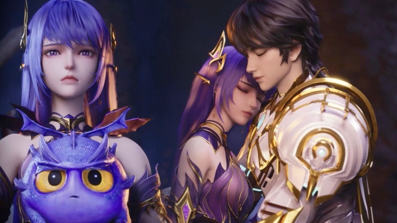 神印王座》龙皓晨孤身一人探险,采儿担心不已,真的是超有爱的一对情侣