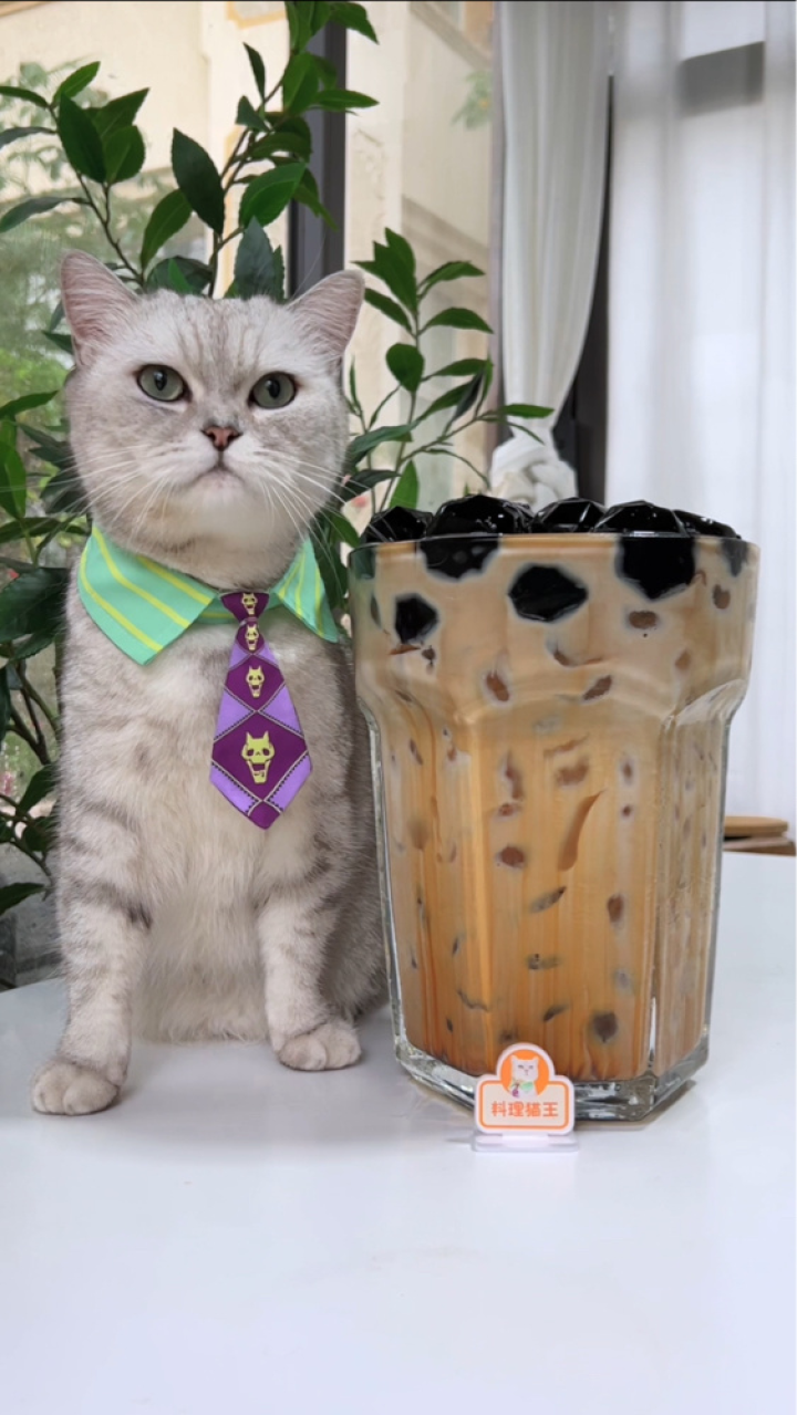 猫王:巨无霸珍珠奶茶,你能喝一杯吗?
