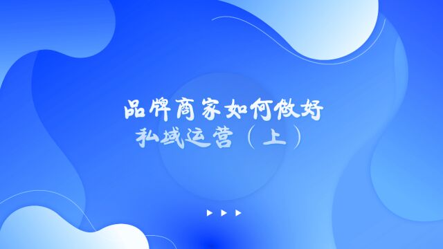 运营思维丨品牌商家如何做好私域运营(上)