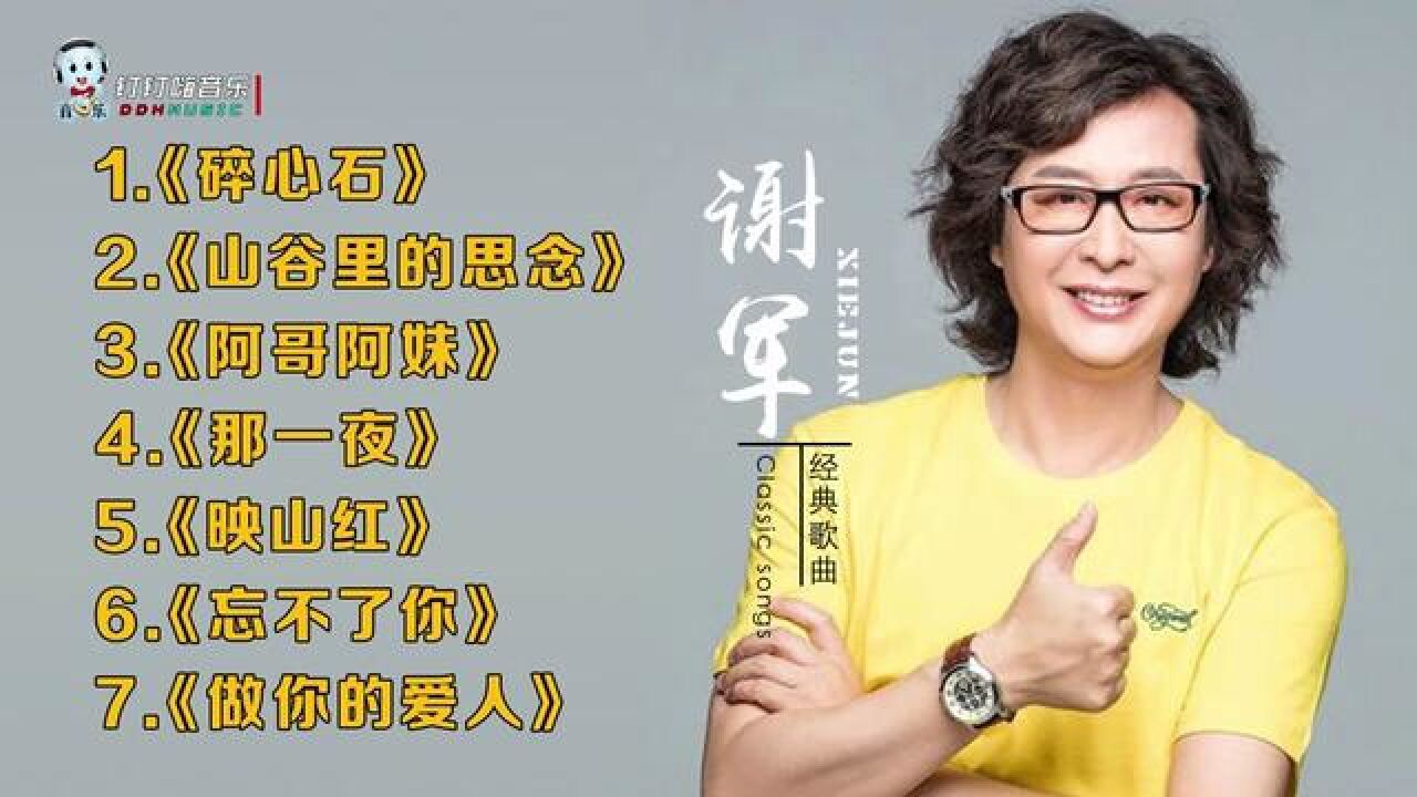 7谢军好听的经典歌曲《碎心石》《山谷里的思念》