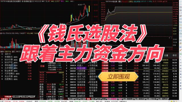 《钱氏选股法》跟着主力资金方向