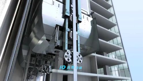 电梯工作原理的动画宣传片视频
