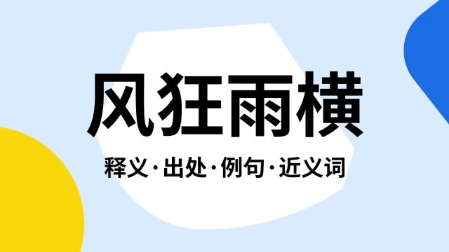 “风狂雨横”是什么意思?