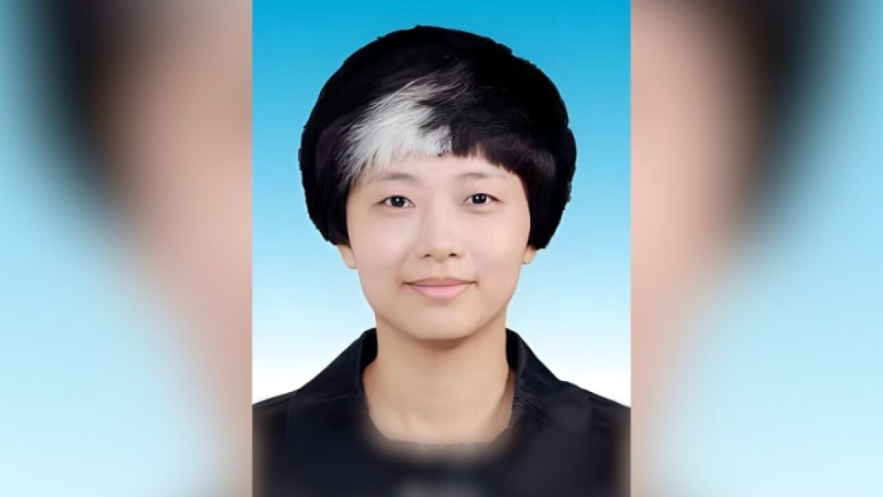 少白头女生图片