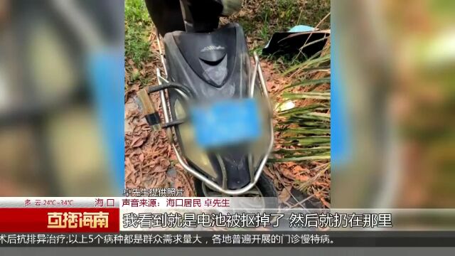 多辆电动车被丢弃树林 电池悉数无踪影疑被盗