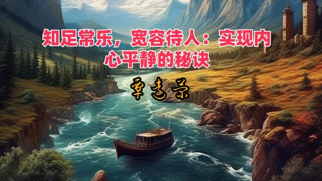 知足常乐宽容待人:实现内心平静的秘诀