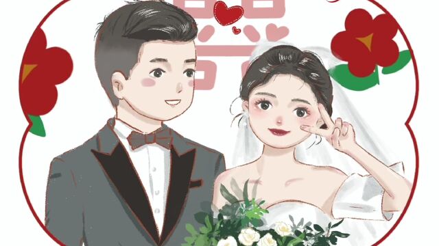 手绘婚纱照~~~