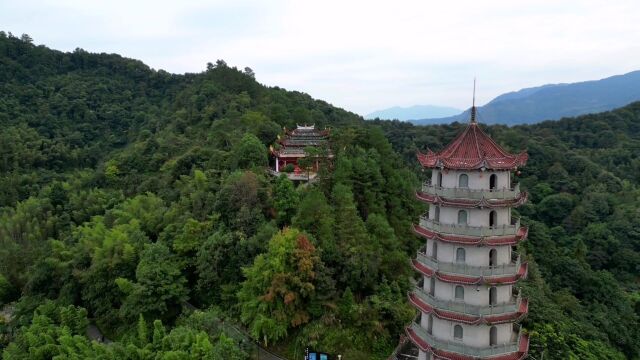 航拍建瓯古城善见塔又名水南塔,千山万水不及家乡的万水千山