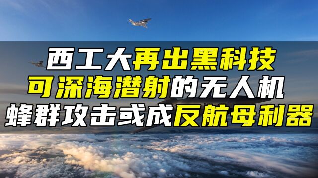 西工大再出黑科技,可深海潜射的无人机,蜂群攻击或成反航母利器