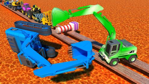 球球拖拉机,少儿挖掘机工程车汽车玩具动画片,幼儿启蒙益智动画