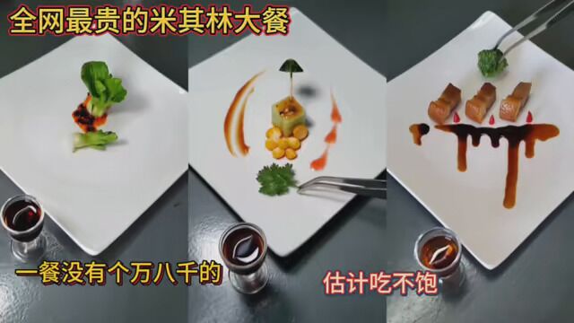 全网最贵的米其林大餐!一餐没有个万八千的!估计吃不饱!