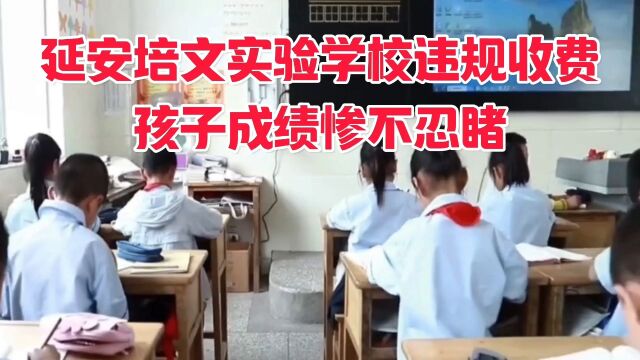 【揭露真相】延安培文实验学校违规收费,孩子成绩惨不忍睹