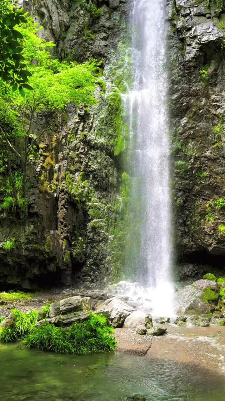 房县野人谷景区,龙须瀑布景点,没有黄果树瀑布壮观,一样壮观