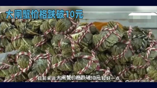 大闸蟹价格跌破10元