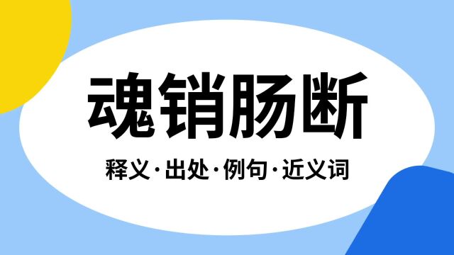 “魂销肠断”是什么意思?