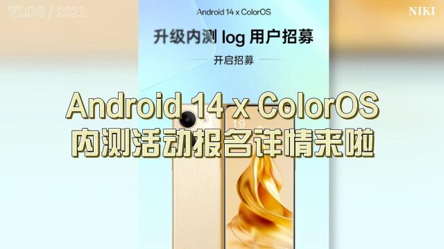 Android 14 x ColorOS内测报名活动详情来啦