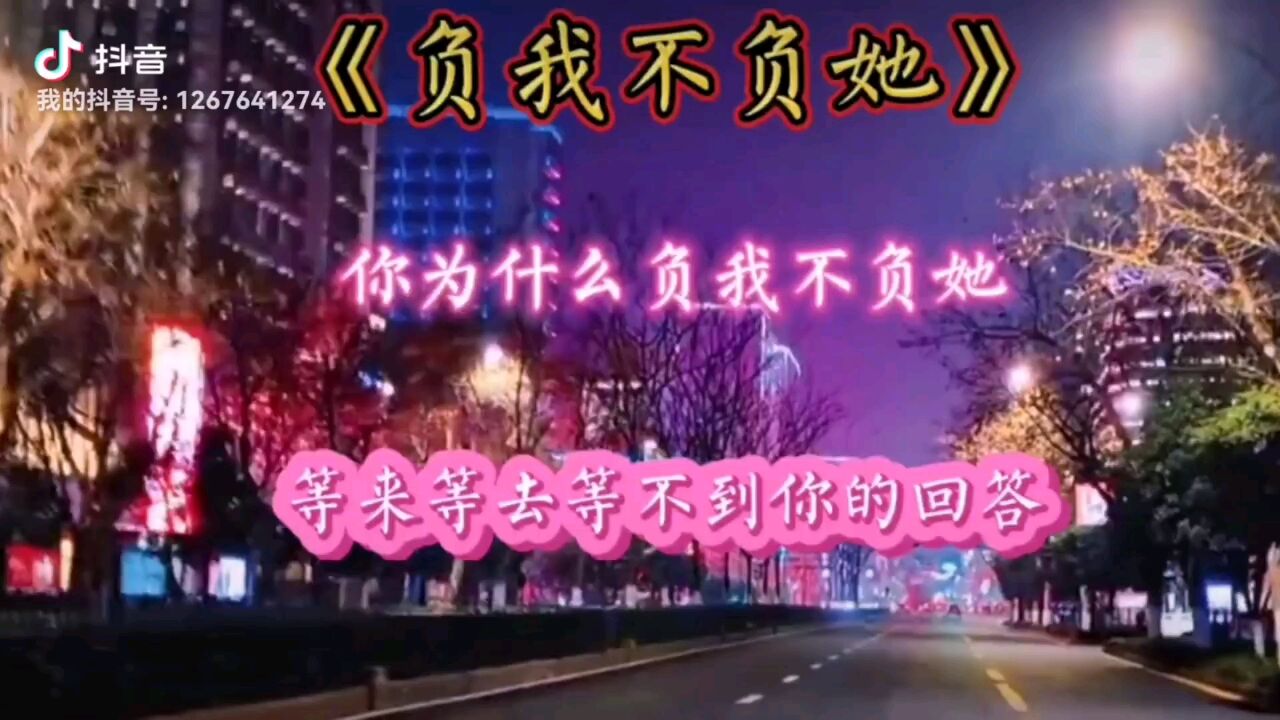 音乐#好歌分享#伤感情歌《负我不负她》完整版百听不厌