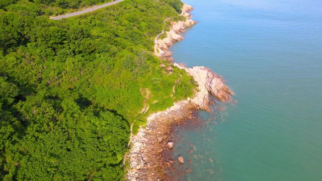 航拍连云港海岸线