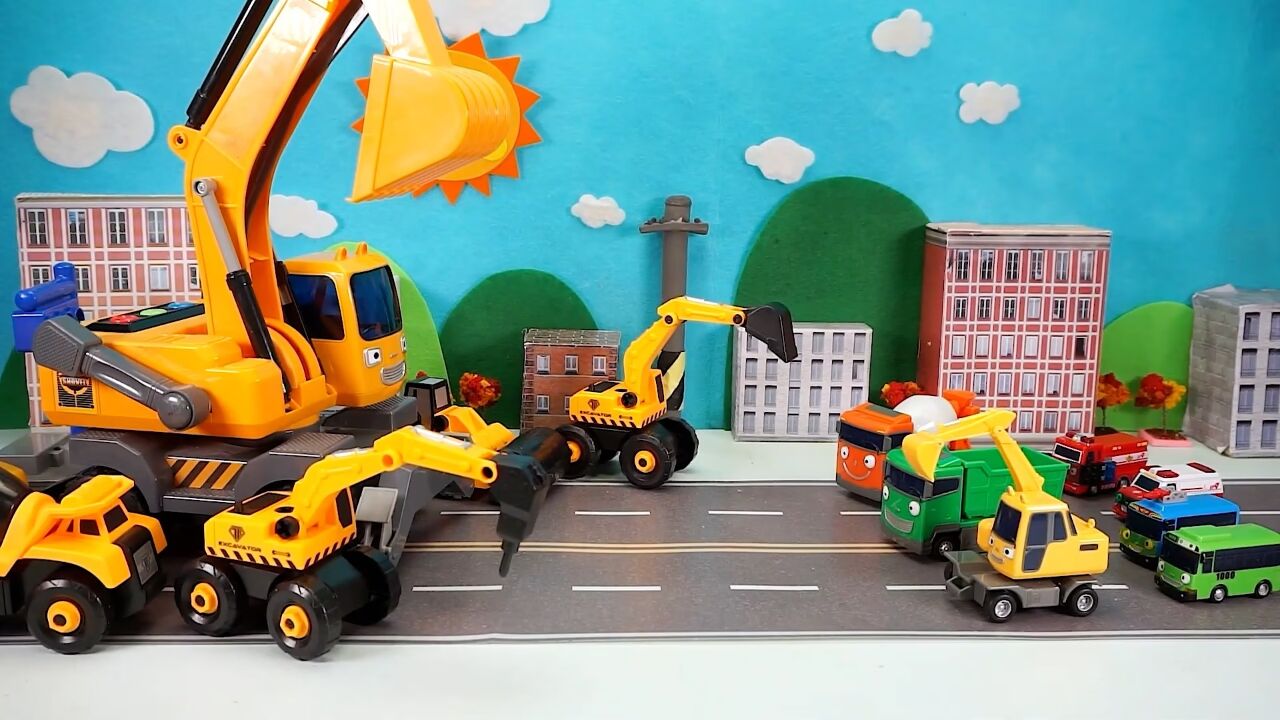 宝宝巴士 巴士遇险龙卷风 看挖掘机翻斗车怎么救援的吧