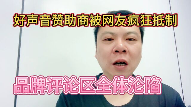 好声音赞助商被网友疯狂抵制