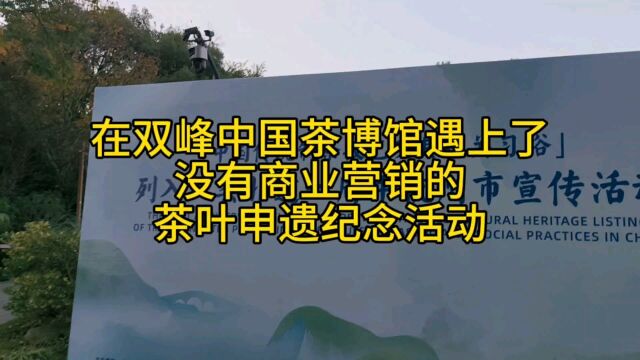 中国茶博馆免费,茶叶申遗活动免费,没有商业化宣传才是非常难得