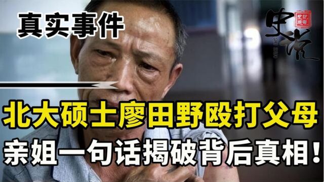 北大硕士廖天野:辱骂母亲殴打父亲,亲姐一句话揭破背后真相!