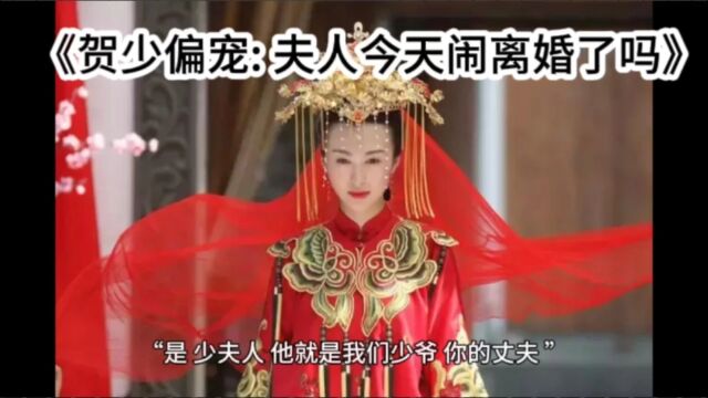 贺少偏宠: 夫人今天闹离婚了吗(姜若悦贺逸)全文在线阅读&完整无删减