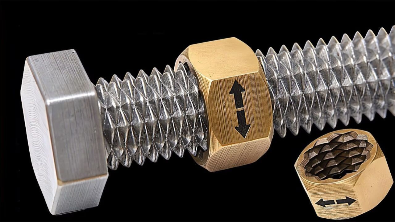 神奇的双向螺栓,拧上去后百年也不会松动,原理是什么?