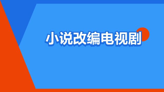 “小说改编电视剧”是什么意思?