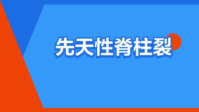 “先天性脊柱裂”是什么意思?