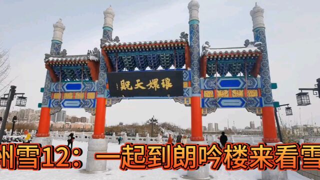 沧州雪12:冬天到朗吟楼来看雪