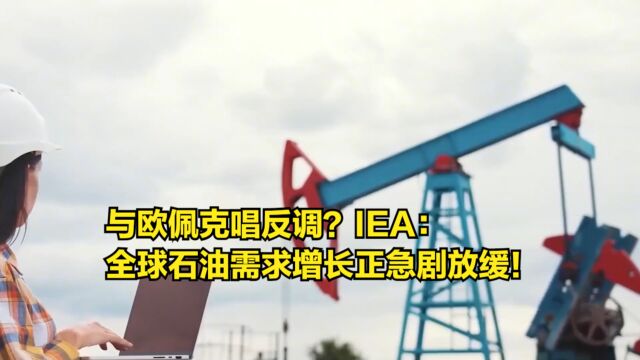 与欧佩克唱反调?IEA:全球石油需求增长正急剧放缓!